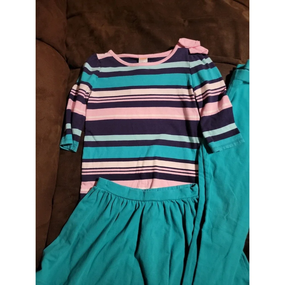 Gymboree hop and roll back to school outfit top skirt leggings‎ size 6